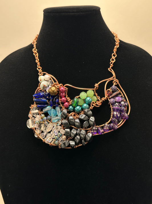 Mixed Glass Expression Necklace by Darrell Roach