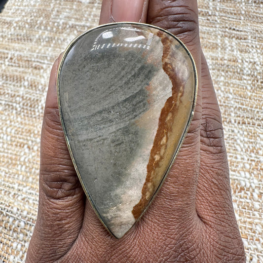 Natural Semiprecious Stone Statement Ring #320