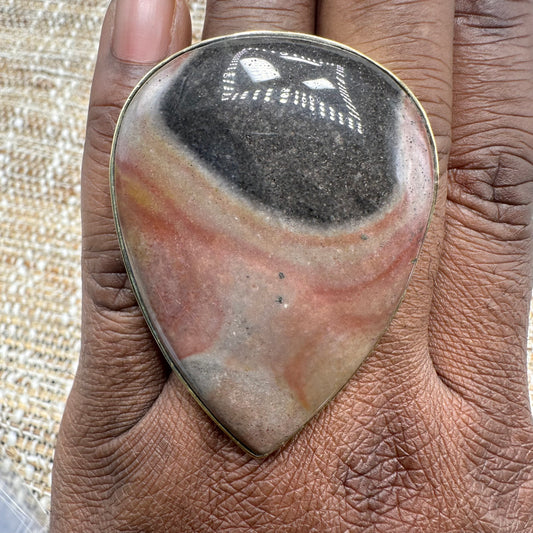 Natural Semiprecious Stone Statement Ring #388