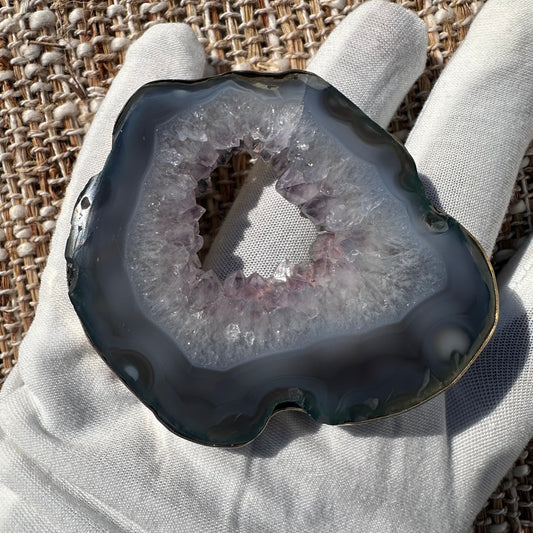 Grey Agate Ring #11