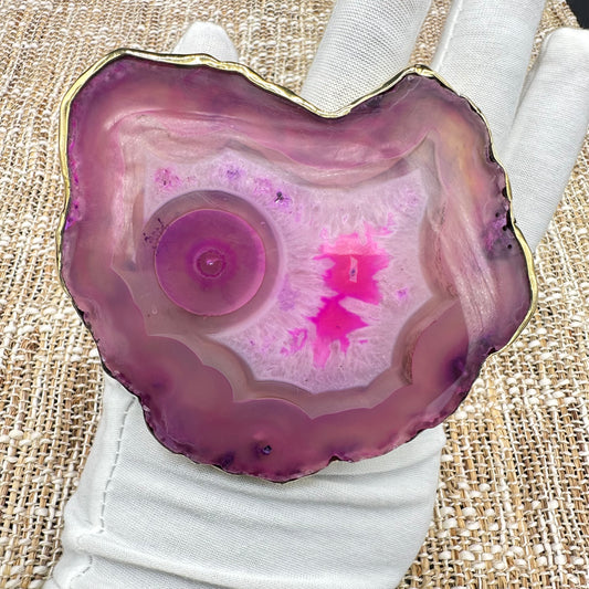 Pink Agate Ring #179