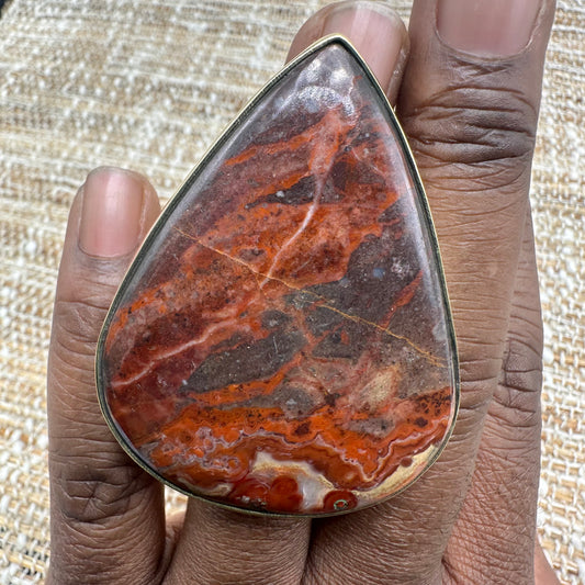Natural Semiprecious Stone Statement Ring #379
