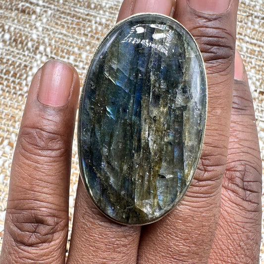 Natural Semiprecious Stone Statement Ring #349