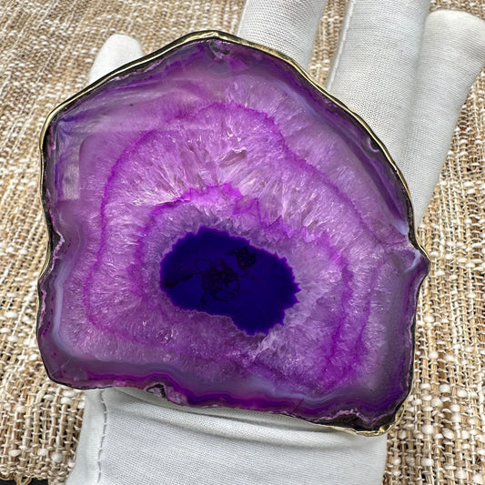 Purple Agate Ring #192
