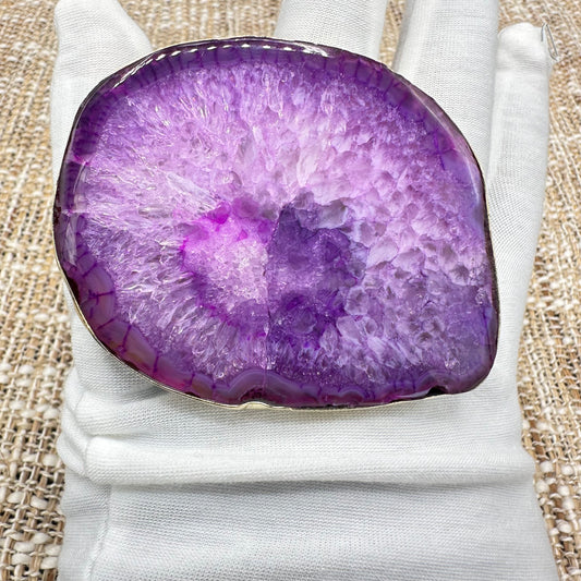 Purple Agate Ring #202