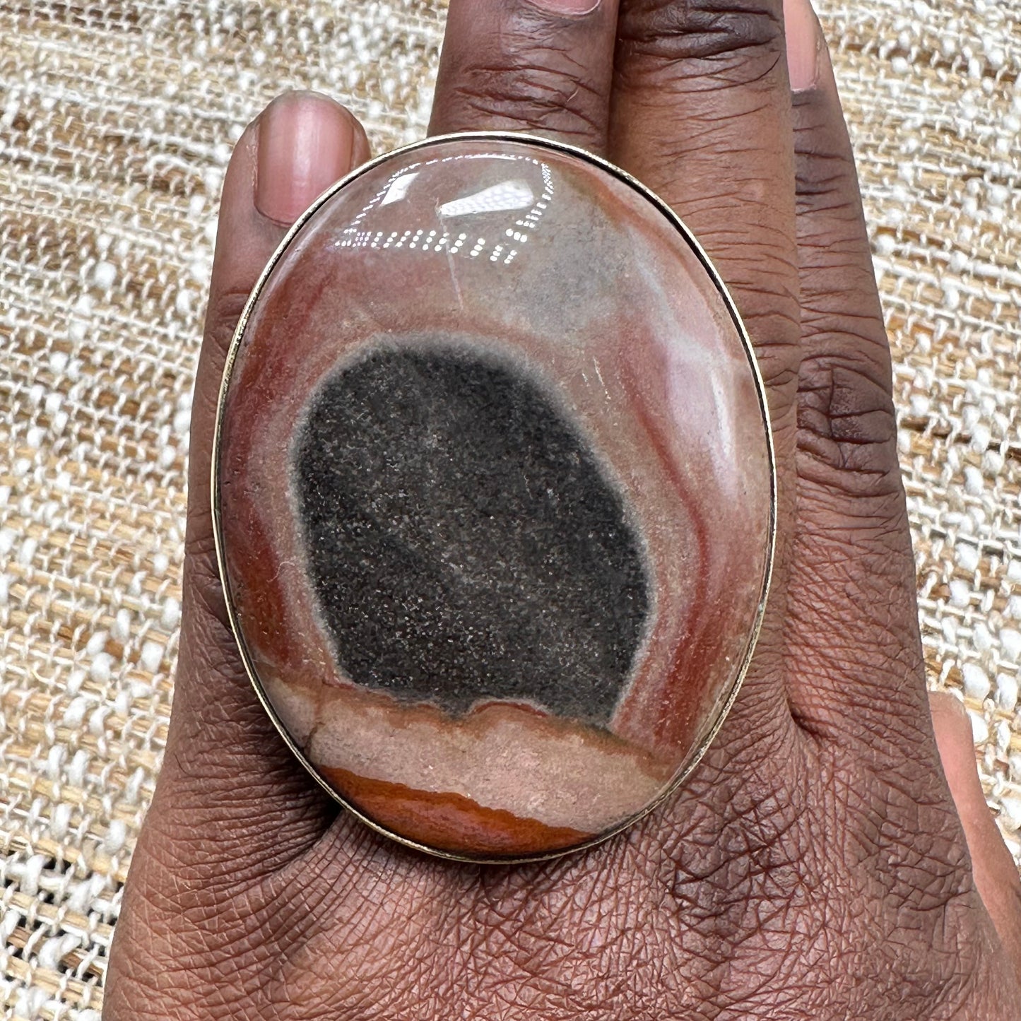Natural Semiprecious Stone Statement Ring #341