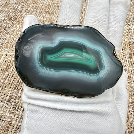 Green Agate Ring #195