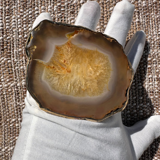 Yellow Agate Ring #228
