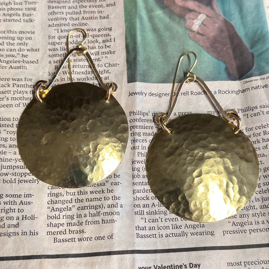Hammered Gong Earrings