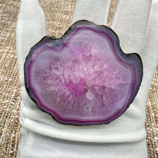 Pink Agate Ring #197