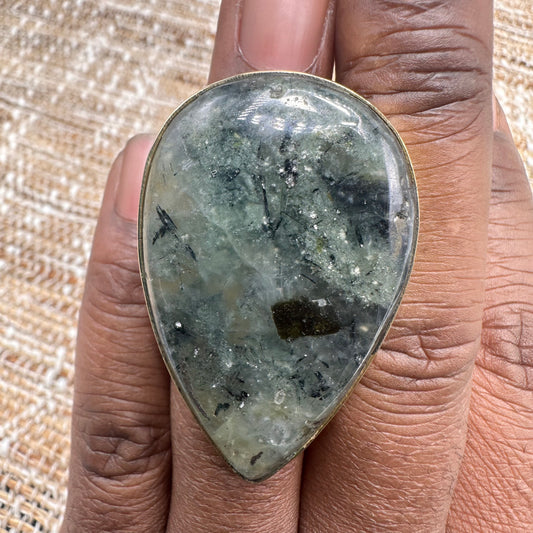 Natural Semiprecious Stone Statement Ring #385