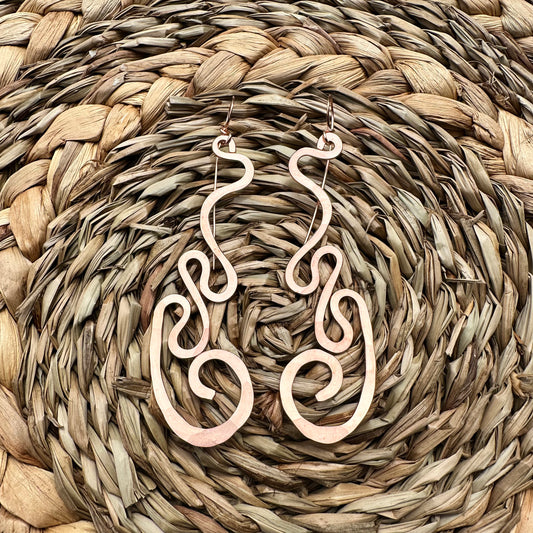Copper Freestyle Earrings 1E