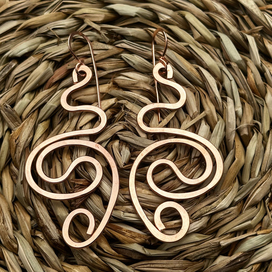 Copper Freestyle Earrings 13E