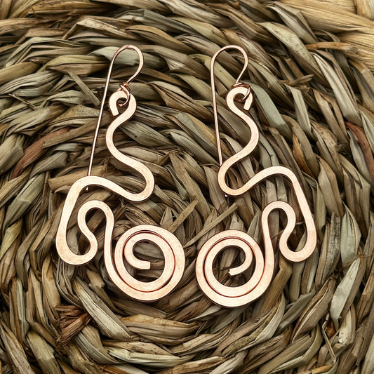 Copper Freestyle Earrings 8E