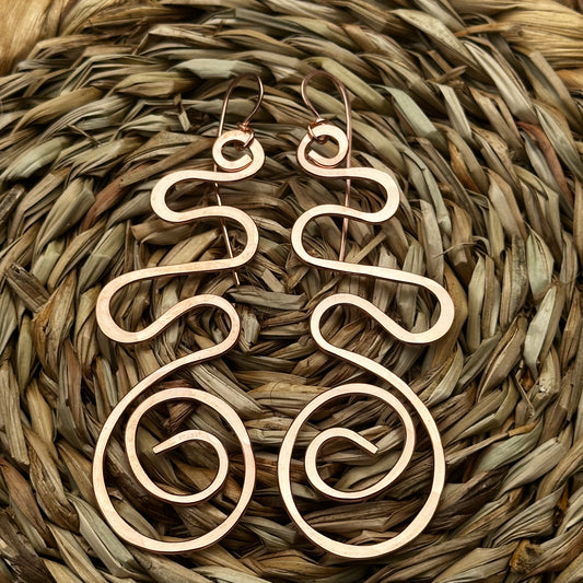 Copper Freestyle Earrings 16E