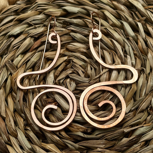 Copper Freestyle Earrings 19E