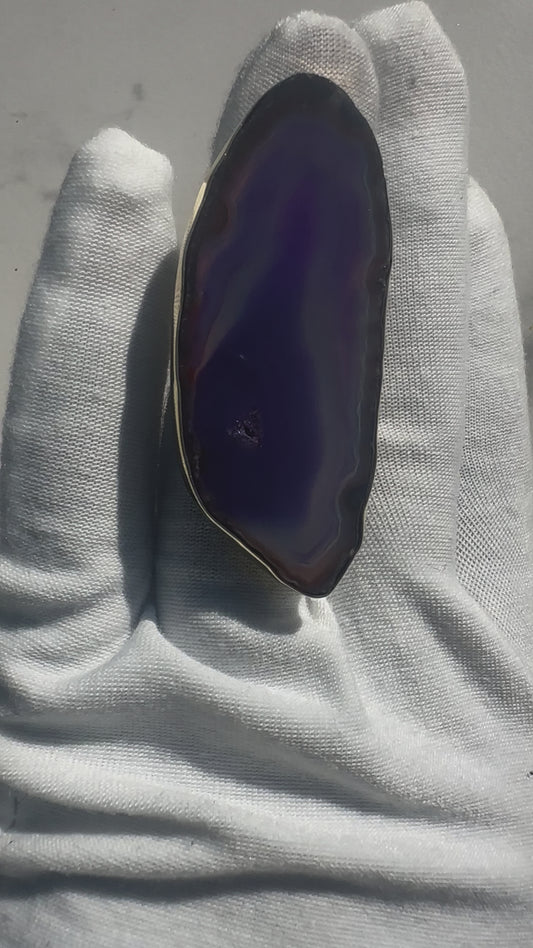 Purple Agate Ring #16