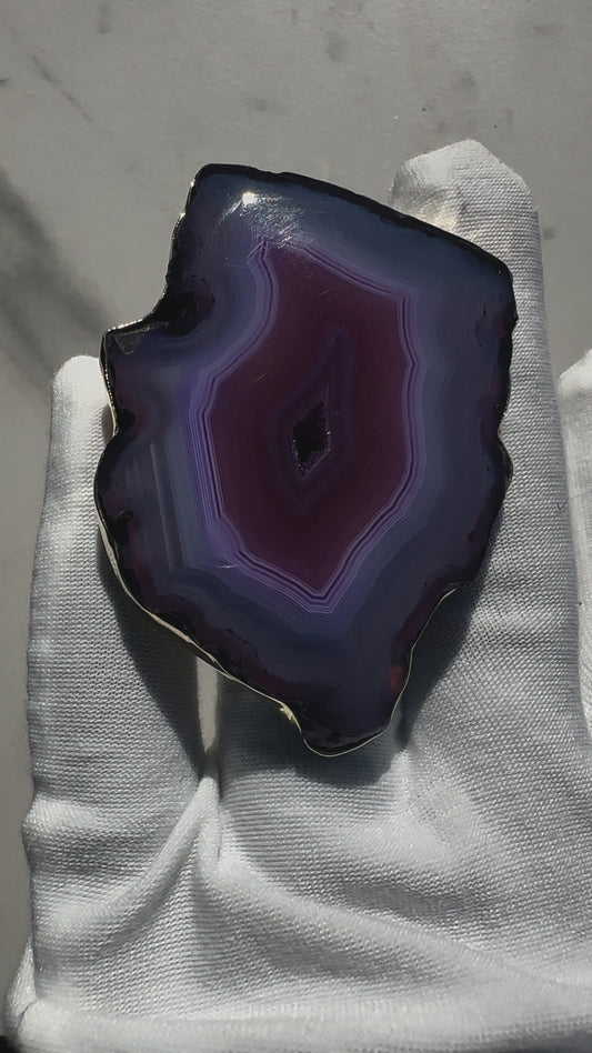 Purple Agate Ring #13